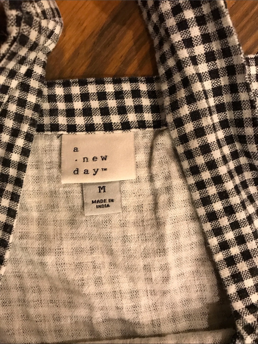 a new day Black & White Gingham Square Neck Camisole - Picture 2 of 4
